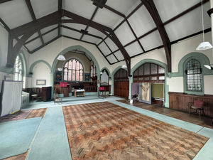 Inside Greenfields Methodist Church in Shrewsbury.