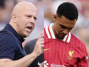 Composite image of Arne Slot and Trent Alexander-Arnold