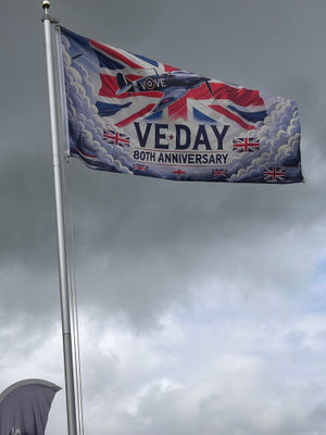 Supporting image for story: "We were furious, not only because of the damage itself, but the lack of respect to those who gave everything in service for the country," Llandrindod Wells legion leader says after vandalism to VE Day flag