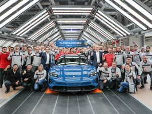 Supporting image for story: Porsche produces its 100,000th Taycan EV