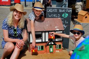 Building their own world: Karen Fisher and Austin (eight) and Raife (five) Fisher from Ludlow