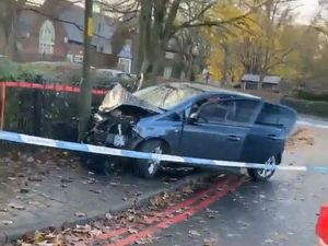 Supporting image for story: Bloxwich: Man seriously injured in stabbing while car crashes into railings in lunchtime violence