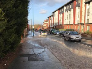 Supporting image for story: Bearwood Road burst water main causing problems in Smethwick