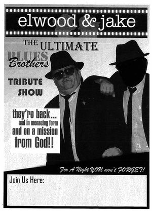 Thomas Wilkinson on a Blues Bothers tribute act poster
