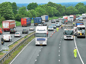 Supporting image for story: Tailbacks misery after M6 lorry fire