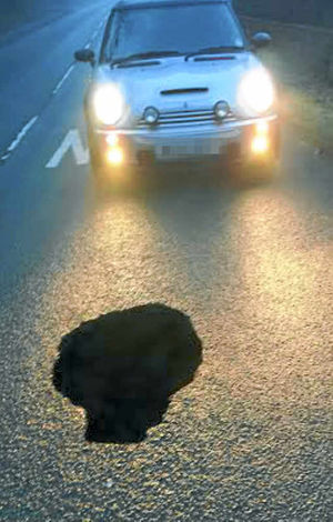 The hole in the road