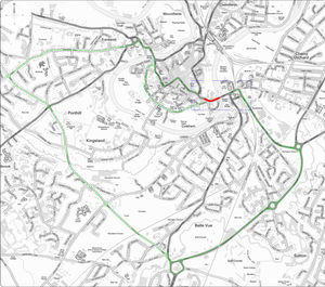 Shropshire Council's map of the night-time diversions