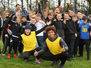 Supporting image for story: Shropshire pupils join Blue Peter presenters for Sport Relief challenge - with video and pictures
