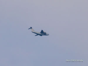 Supporting image for story: RAF aircraft carrying the Queen's coffin captured flying over the West Midlands