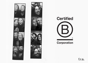 f.r.a. team celebrating achieving B Corp certification