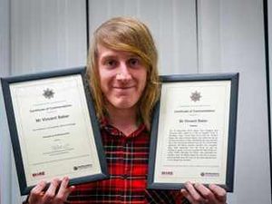 Supporting image for story: Factory worker honoured for saving couple from flat blaze