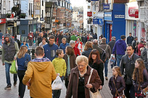 Shoppers in Shrewsbury