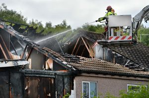 Fire crews tackle a fire in Malinslee, Lawnswood. Telford