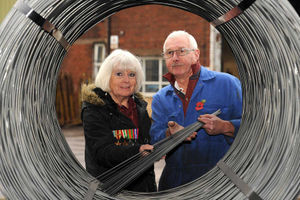 Accounts Manager Barbra Fellowes and Production Foreman Stan Walters produced the steel stems for the Poppies