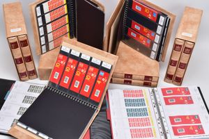 This collection of red ‘window’ booklets is valued at £3,200-£3,500.