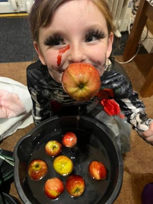 Ghostly Ruby Lee Wiggan proved to be great at apple bobbing