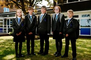 Isla Wilkinson, Ellis Jackson, Harrison Stewart-Reid, Hannah Pearson and Daniel Abbott, all aged 11, have started at Grove School in Market Drayton