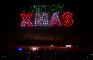 The 'We Are Telford' drones display