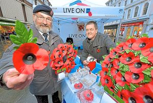 There will not be the normal poppy sellers in Shrewsbury’s Square this year