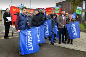 Staff on the picket line