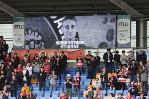 Nathan Fleetwood minute applause during the Sky Bet League One - Shrewsbury Town v Doncaster Rovers fixture (AMA)