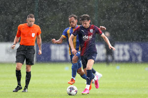 Taylor Gardner-Hickman of West Bromwich Albion during a pre season friendly against Shrewsbury Town (Photo by Adam Fradgley/West Bromwich Albion FC via Getty Images).