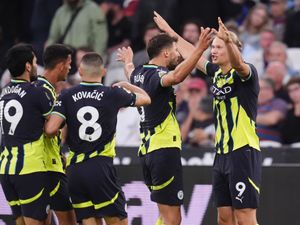 Supporting image for story: Erling Haaland’s eighth Premier League hat-trick fires Man City to West Ham win