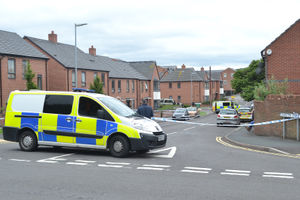 Police at the scene in Wellington