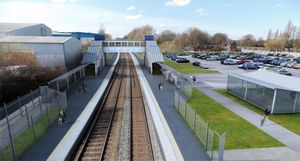 An artist's impression of what the new Darlaston Railway Station will look like. PIC: West Midlands Rail Executive.