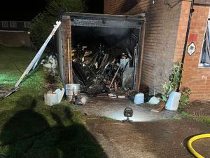 Supporting image for story: Garage gutted in blaze at Telford house