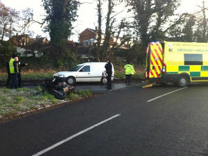 Supporting image for story: Biker is hurt in accident at Wordsley
