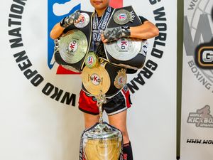 Supporting image for story: Wolverhampton kickboxer enjoys knockout success with hat-trick of titles in single day