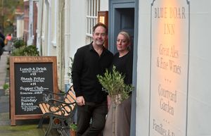 Blue Boar, Ludlow. Pictured are Helena Griffiths and Mark Tilston, Launch Managers (Photo credit: Steve Leath)