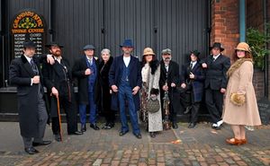 Open day event at the Bonded Warehouse canal, Stourbridge.Members of the Stourbridge Peaky Blinders.