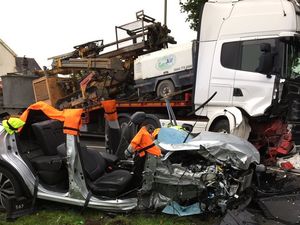 Supporting image for story: Three people taken to hospital after crash in Stafford