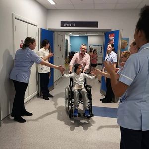 Frank Cleal, in hospital. 