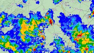 Church Stretton and Telford saw the full force of the lighting on Friday afternoon. Photo: Met Office