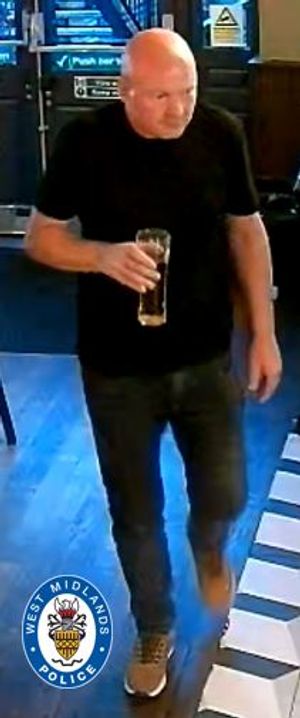 Police want to speak to this man after an assault on three people at a pub in Wolverhampton last month