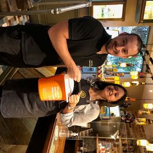 Aaron Smith, head brewer, and Neve Blackmore from Brewhouse and Kitchen