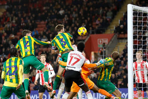 Nat Phillips scores to make it 3-2 (Photo by Adam Fradgley/West Bromwich Albion FC via Getty Images)
