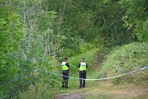 Police at the scene of an incident on the canal next to New Gas Street