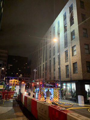 Firefighters attending the scene on Tennant Street. Credit: West Midlands Fire Service