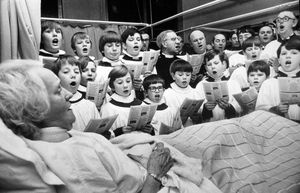 December 20, 1973: 'Mrs Edna Nicholls, of Bramley Way, Walsall, a patient in the Walsall General Hospital, joins in the carols with St Matthew's Choir, who last night toured the hospital and sang in every ward.'