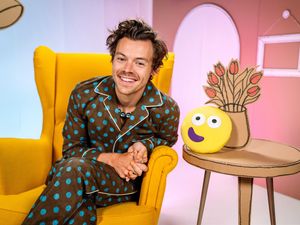Supporting image for story: Harry Styles wears spotted pyjamas to read his CBeebies Bedtime Story