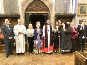 The Bishop of Lichfield visited the re-invigorated church at Easter this year
