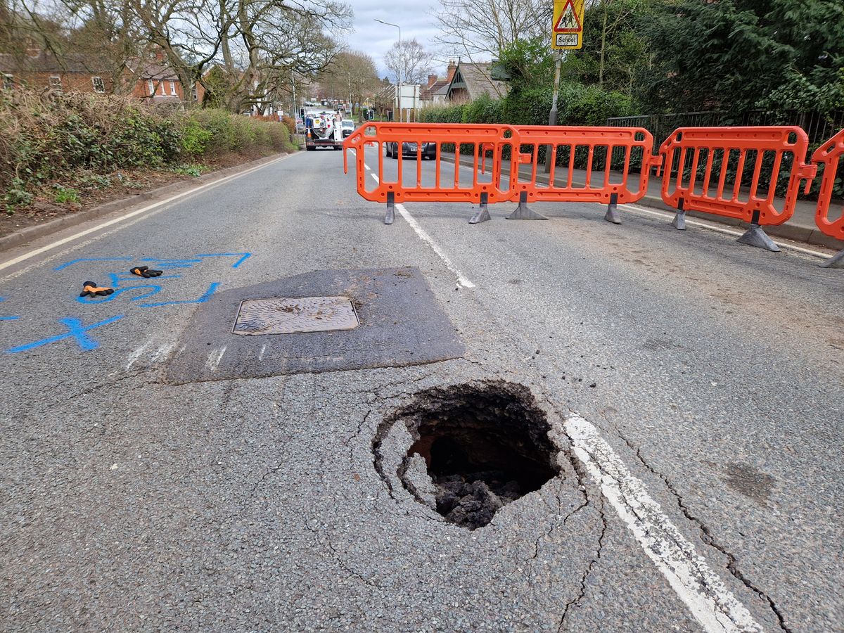 Its getting bigger: Busy road in Wolverhampton closes after gaping hole appears - heres what we know so far