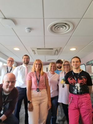 The team from Wolverhampton's branch of Nationwide wore pink every Wednesday throughout September