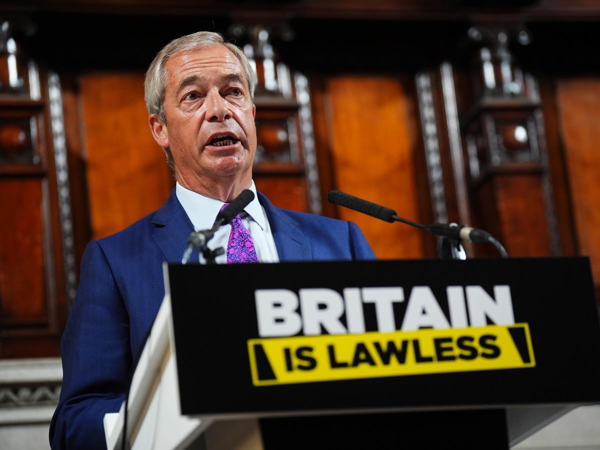 Farage pledges target to halve crime if Reform enter government