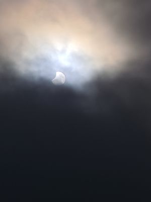 The partial solar-eclipse captured in Walsall. Photo: Jayne McCarthy