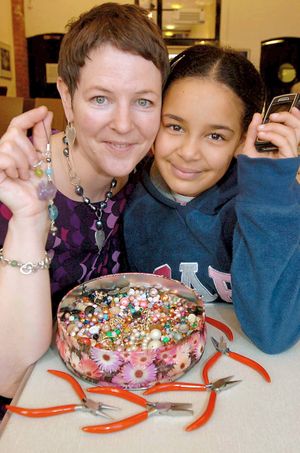 Jorja pictured with her mum jewellery designer Jolene